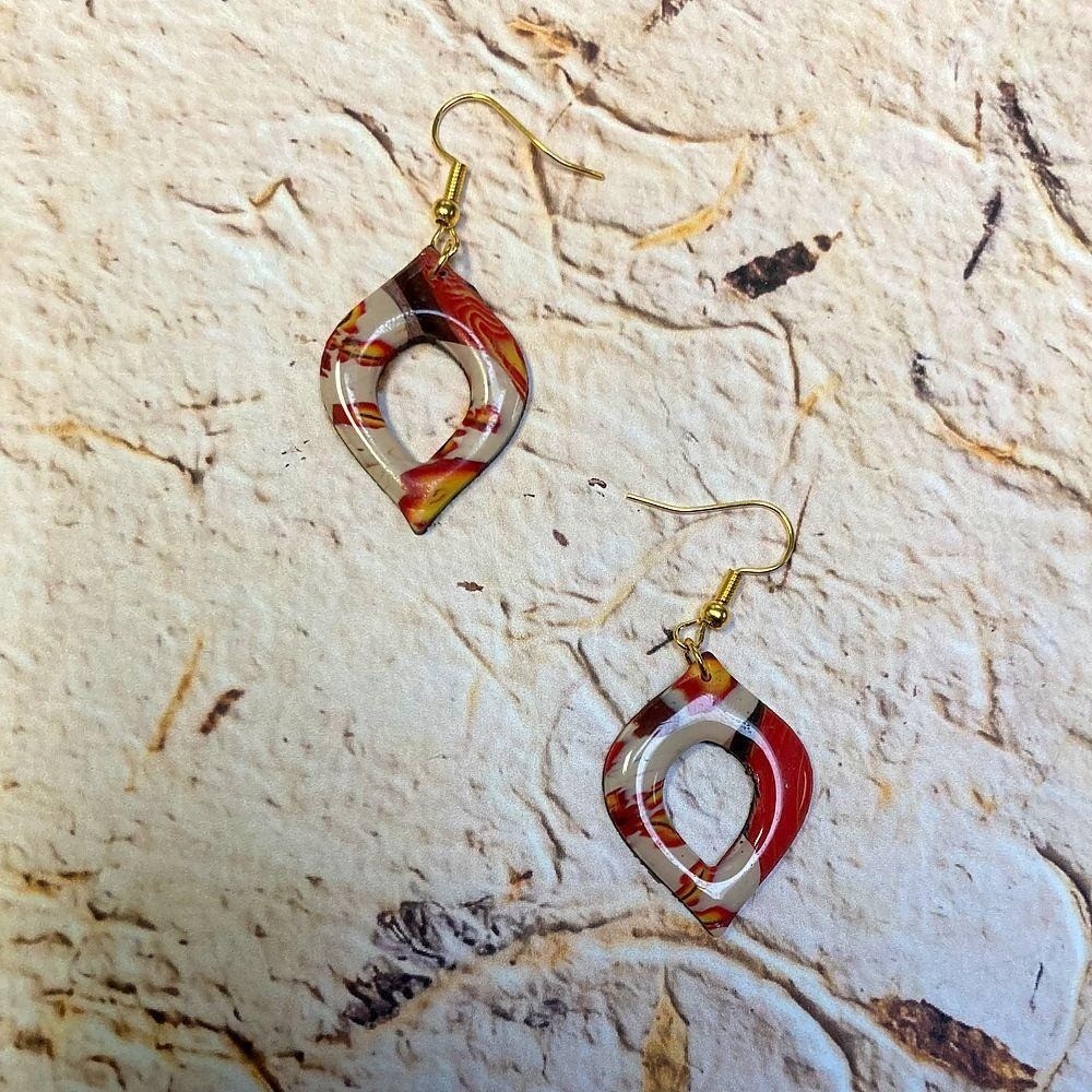 Dune Rouge — boucles d’oreilles fait main à Clermont-Ferrand