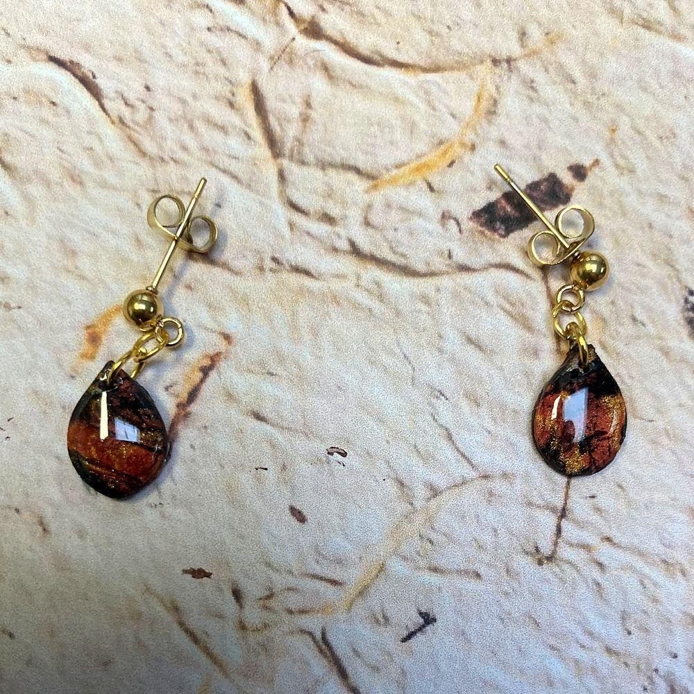 Lave Dorée — boucles d’oreilles fait main à Clermont-Ferrand