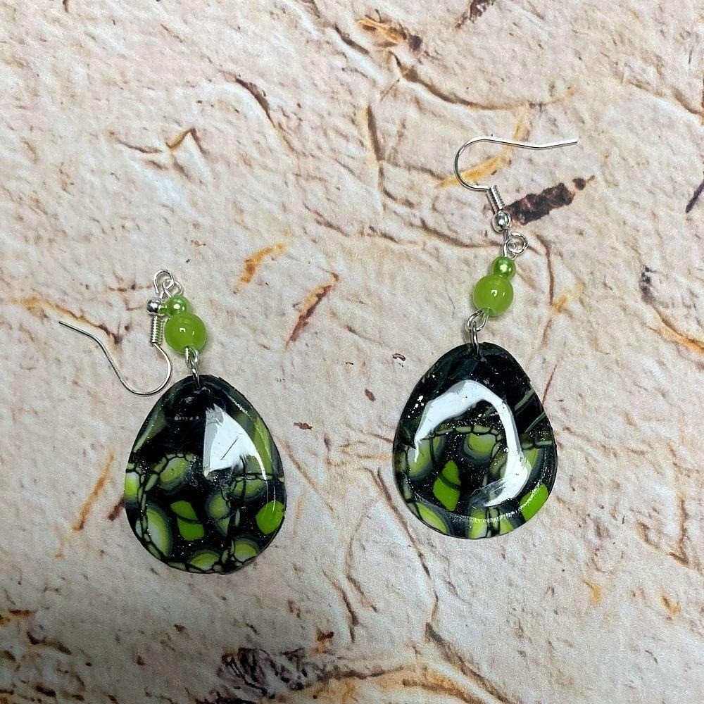 Mosaïque Verte — Boucles d’oreilles fait main SoClô Atelier