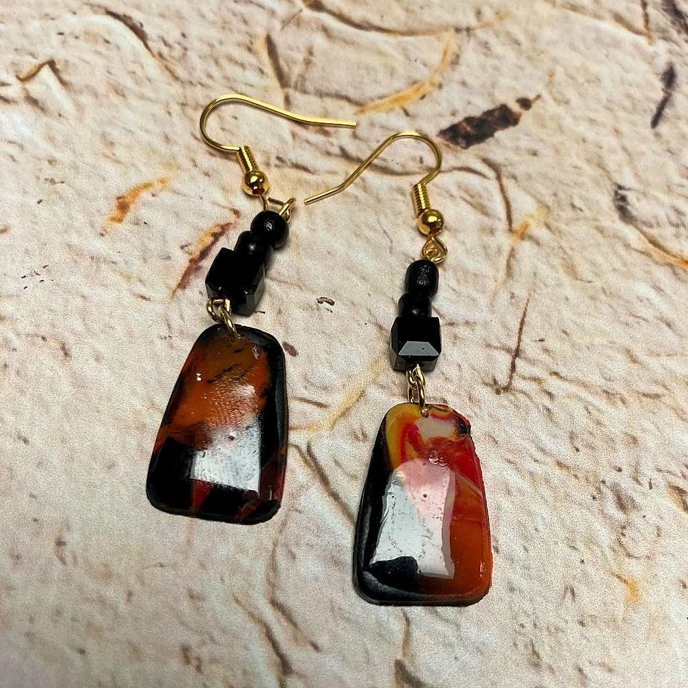 Terre de Feu — boucles d’oreilles fait main à Clermont-Ferrand