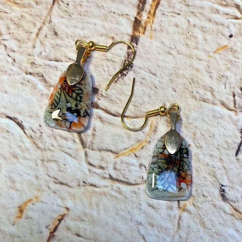 Lichen Givré — boucles d’oreilles fait main à Clermont-Ferrand