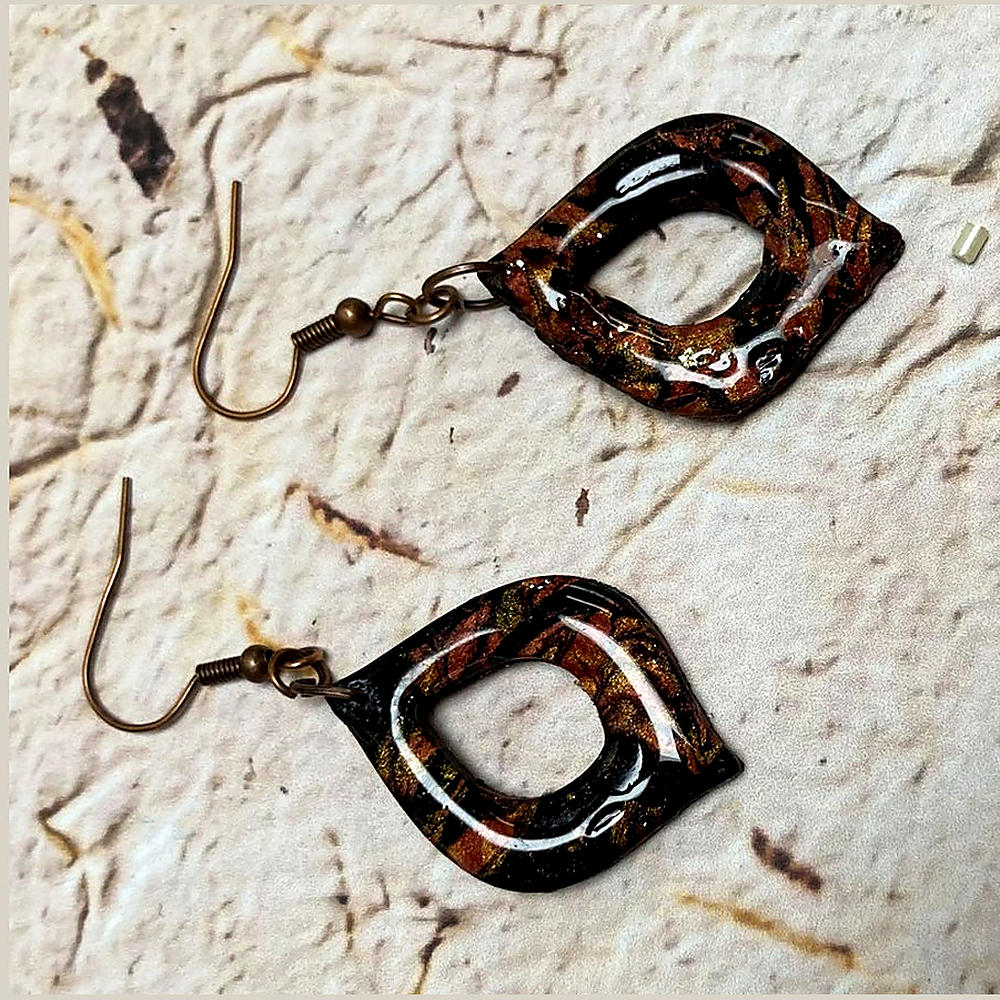 Boucles lave volcanique — boucles d’oreilles fait main à Clermont-Ferrand
