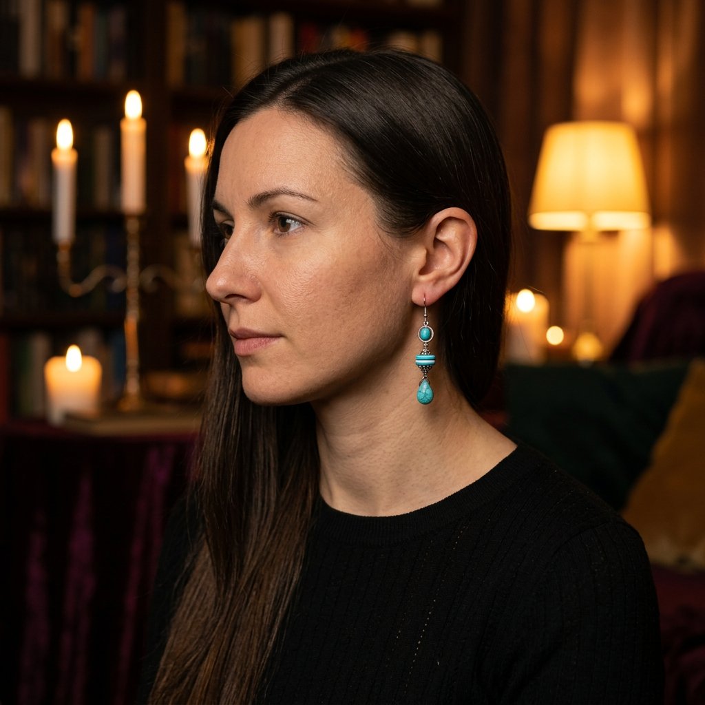 Vol de Nuit porté — Boucles d'oreilles fait main SoClô Atelier