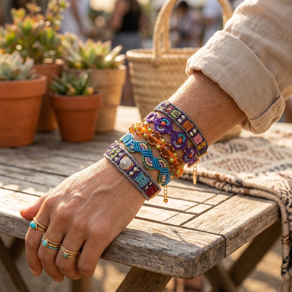 Bracelets fait main en pâte polymère, idée cadeau de Noël à moins de 20 euros