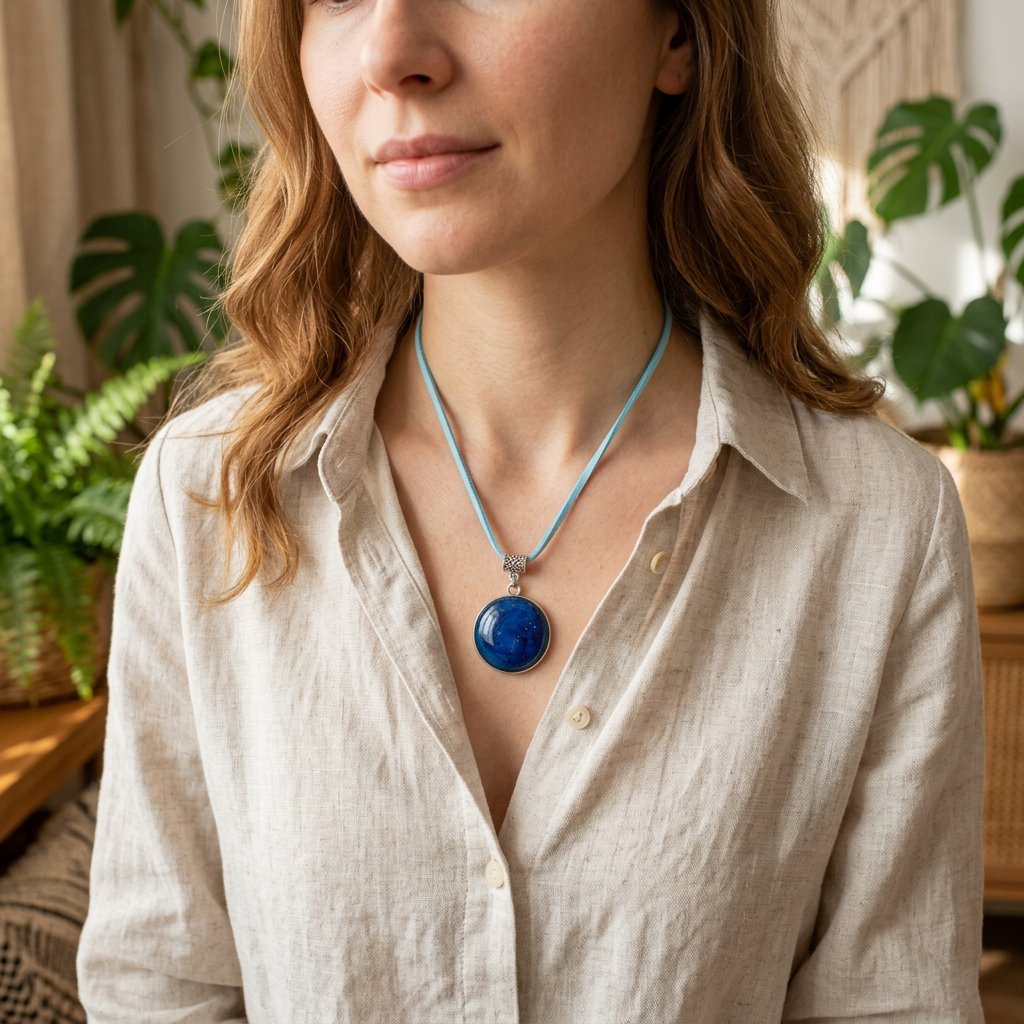 Nuit étoilée  porté — Colliers & Pendentifs fait main SoClô Atelier