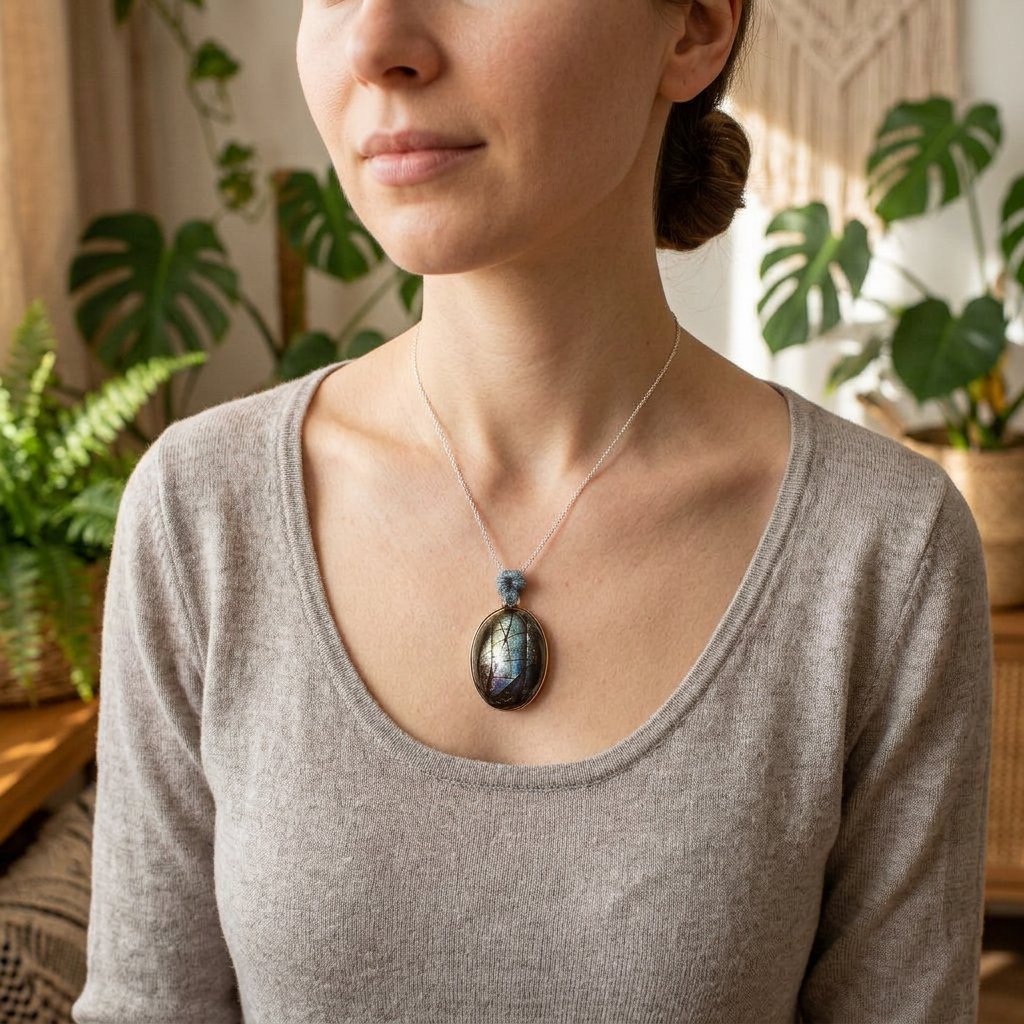Pluie d’Argent porté — Colliers & Pendentifs fait main SoClô Atelier