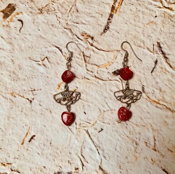 Japan fans  — boucles d’oreilles fait main à Clermont-Ferrand