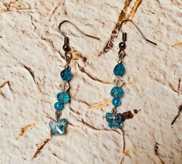 Papillon  de Lagon — boucles d’oreilles fait main à Clermont-Ferrand