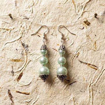 Perles de Menthe — boucles d’oreilles fait main à Clermont-Ferrand