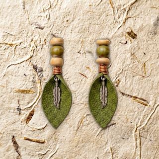 Feuille Olive — boucles d’oreilles fait main à Clermont-Ferrand