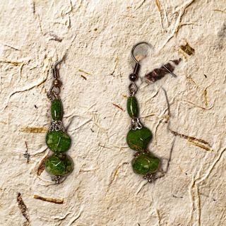 Mousse des sous bois  — boucles d’oreilles fait main à Clermont-Ferrand